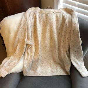 Cream colored Sweater with Rainbow flecks